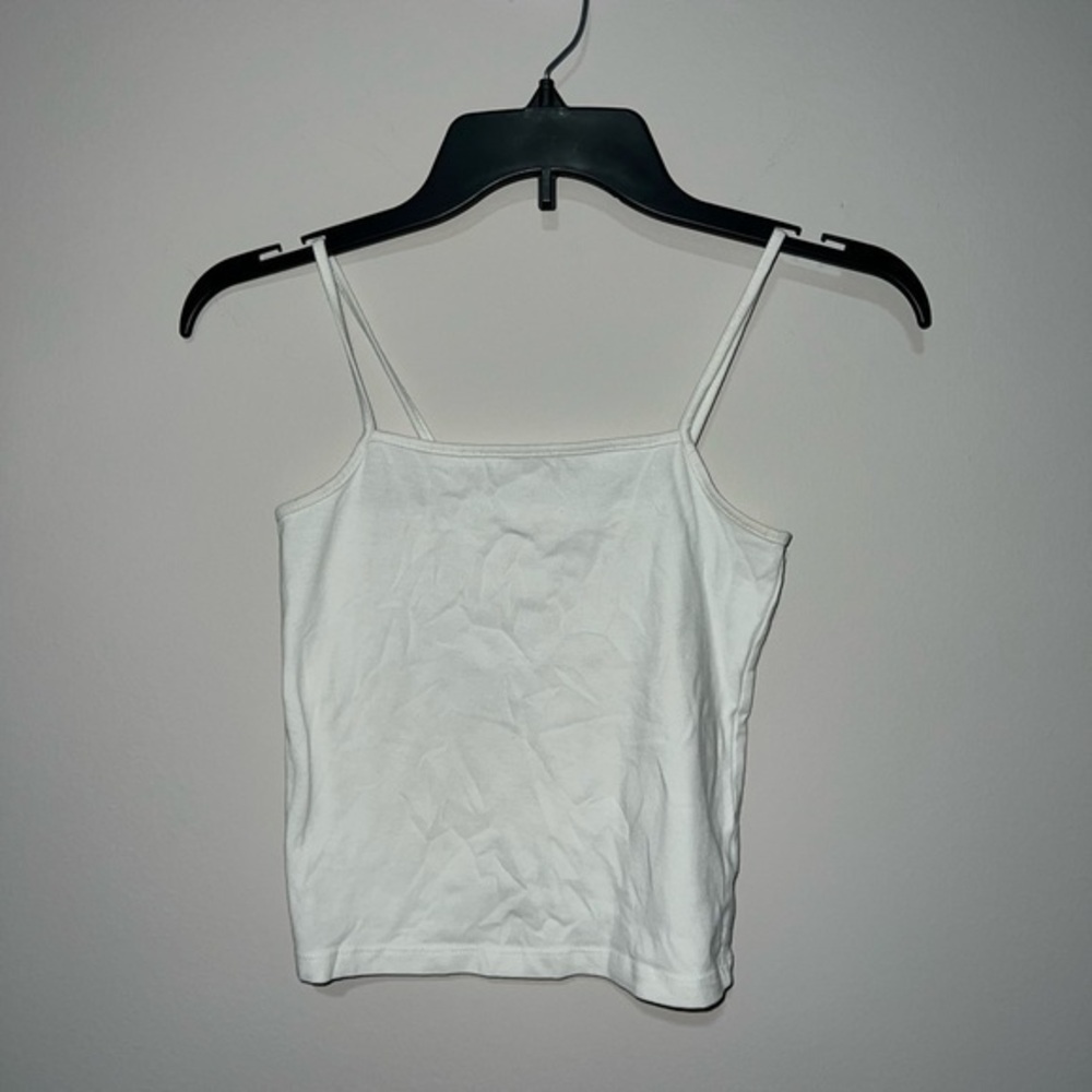 White Spaghetti Strap Top White tank top wild fable cropped Small